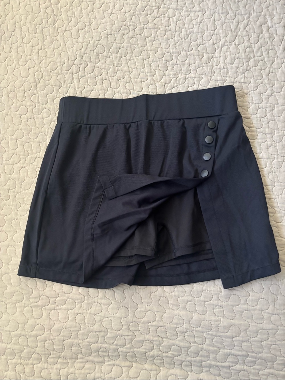 HALARA Black High-Rise Button Side Mini Skort Size M - Picture 8 of 10